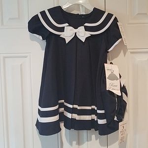 18m girls sailor style dress/bloomers/hat